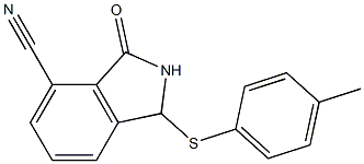 3-(4-Methylphenylthio)-7-cyano-2,3-dihydro-1H-isoindol-1-one Struktur