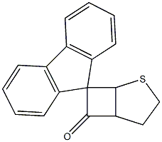 Spiro[9H-fluorene-9,7'-[2]thiabicyclo[3.2.0]heptan]-6'-one Struktur