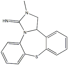 2-Methyl-1,13b-dihydrodibenz[b,f]imidazo[1,5-d][1,4]thiazepin-3(2H)-imine Struktur