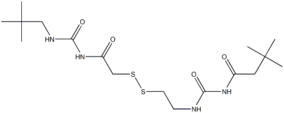 1-(3,3-Dimethylbutyryl)-3-[2-[[(3-neopentylureido)carbonylmethyl]dithio]ethyl]urea Struktur