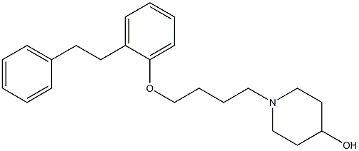 1-[4-[2-(2-Phenylethyl)phenoxy]butyl]piperidin-4-ol Struktur