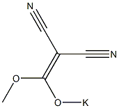 2-[Methoxy(potassiooxy)methylene]malononitrile Struktur