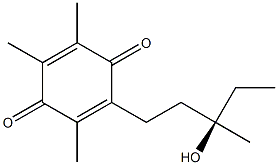 (+)-2-[(R)-3-Hydroxy-3-methylpentyl]-3,5,6-trimethyl-1,4-benzoquinone Struktur