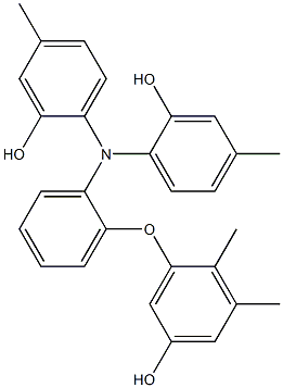 N,N-Bis(2-hydroxy-4-methylphenyl)-2-(5-hydroxy-2,3-dimethylphenoxy)benzenamine Struktur