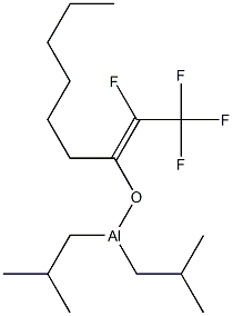 Diisobutyl[(E)-1-hexyl-2,3,3,3-tetrafluoro-1-propenyloxy]aluminum Struktur