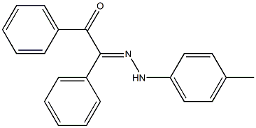 1,2-Diphenyl-2-[2-(4-methylphenyl)hydrazono]-ethanone Struktur