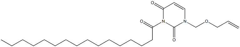 1-(2-Propenyloxymethyl)-3-hexadecanoyluracil Struktur