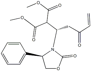 2-[(1S)-3-Oxo-1-[(4R)-2-oxo-4-phenyloxazolidin-3-yl]-4-pentenyl]malonic acid dimethyl ester Struktur