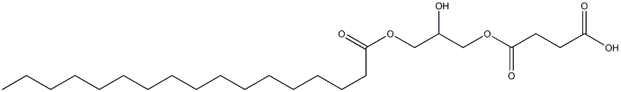 Succinic acid hydrogen 1-[2-hydroxy-3-(heptadecanoyloxy)propyl] ester Struktur