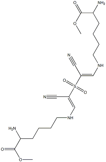 2,2'-Sulfonylbis[(E)-3-[5-amino-5-(methoxycarbonyl)pentyl]aminopropenenitrile] Struktur