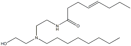 N-[2-[N-(2-Hydroxyethyl)-N-octylamino]ethyl]-4-octenamide Struktur