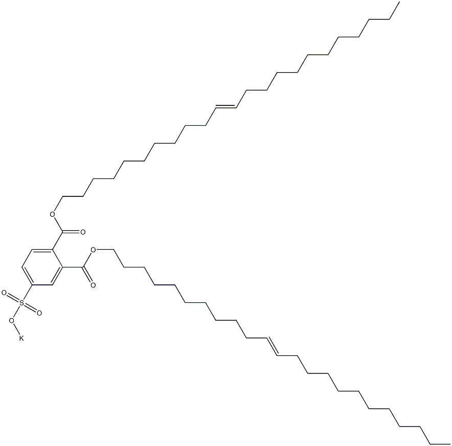 4-(Potassiosulfo)phthalic acid di(11-tricosenyl) ester Struktur