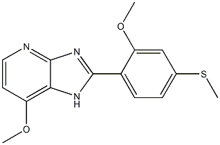 7-Methoxy-2-(2-methoxy-4-methylthiophenyl)-1H-imidazo[4,5-b]pyridine Struktur