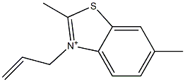 3-Allyl-2,6-dimethylbenzothiazolium Struktur