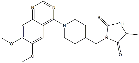 1-[[1-(6,7-Dimethoxyquinazolin-4-yl)piperidin-4-yl]methyl]-4-methyl-2-thioxoimidazolidin-5-one Struktur