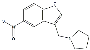 5-Nitro-3-(1-pyrrolidinylmethyl)-1H-indole Struktur