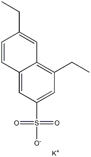 4,6-Diethyl-2-naphthalenesulfonic acid potassium salt Struktur