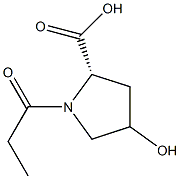 1-Propionyl-4-hydroxy-L-proline Struktur