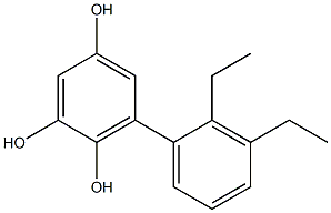 6-(2,3-Diethylphenyl)benzene-1,2,4-triol Struktur