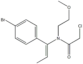 N-[1-(4-Bromophenyl)-1-propenyl]-N-[2-methoxyethyl]-2-chloroacetamide Struktur