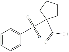 1-Phenylsulfonylcyclopentane-1-carboxylic acid Struktur