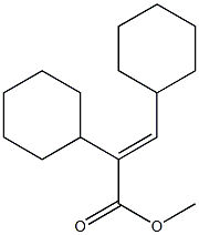 (E)-2,3-Dicyclohexylacrylic acid methyl ester Struktur