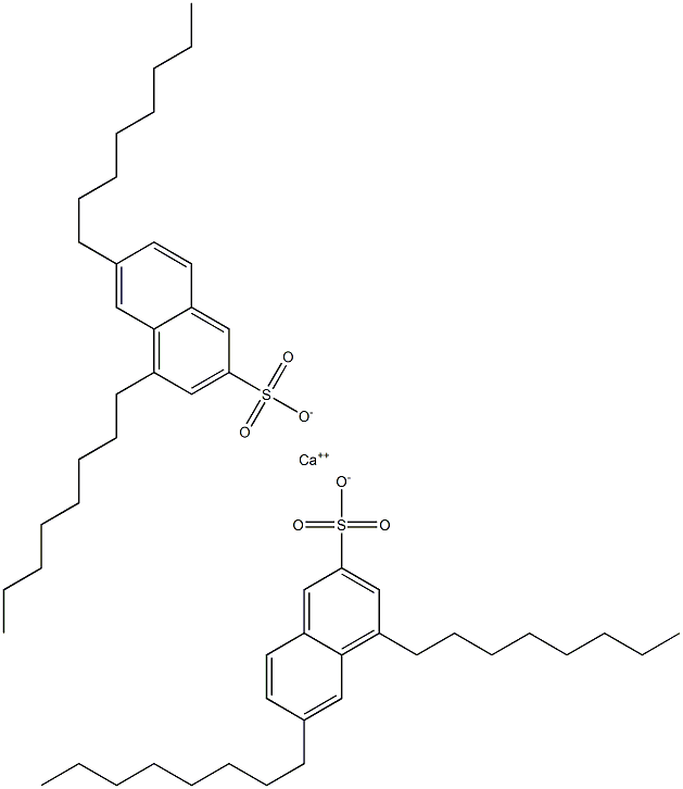 Bis(4,6-dioctyl-2-naphthalenesulfonic acid)calcium salt Struktur