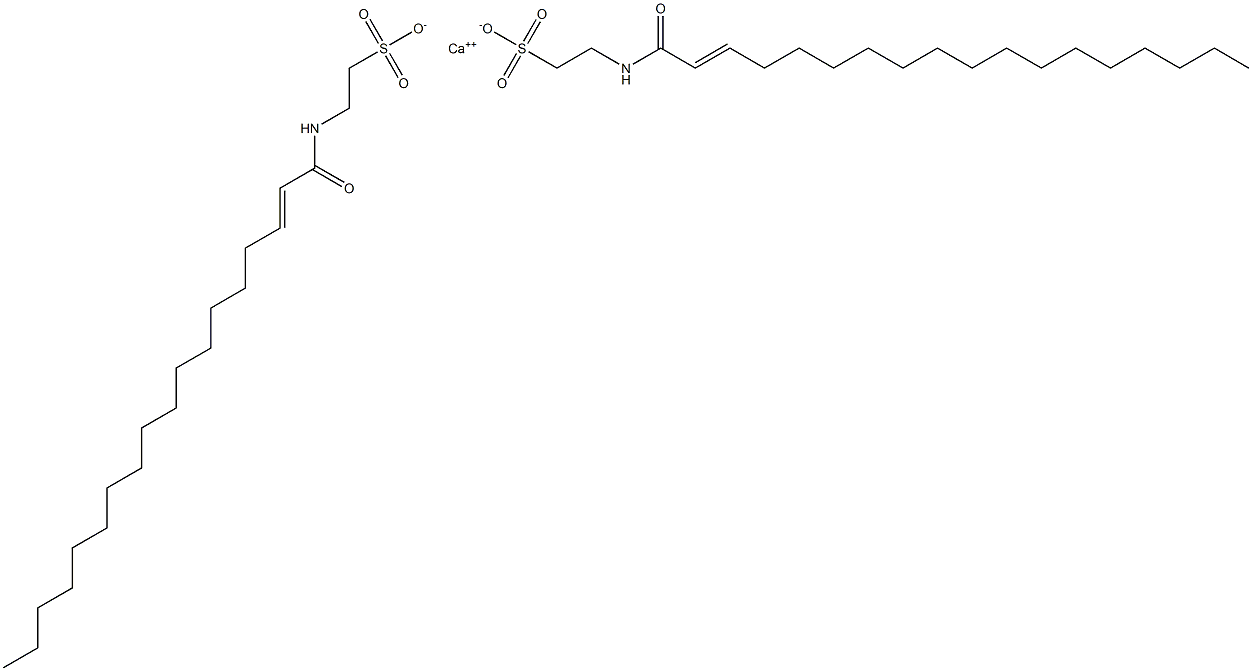 Bis[N-(2-octadecenoyl)taurine]calcium salt Struktur