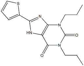 1,3-Dipropyl-8-(2-thienyl)xanthine Struktur