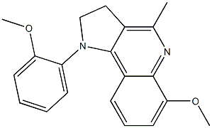 1-(2-Methoxyphenyl)-4-methyl-6-methoxy-2,3-dihydro-1H-pyrrolo[3,2-c]quinoline Struktur