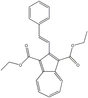 2-(2-Phenylethenyl)azulene-1,3-dicarboxylic acid diethyl ester Struktur