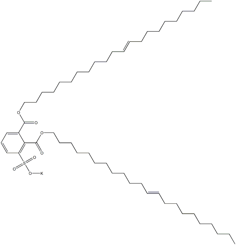 3-(Potassiosulfo)phthalic acid di(12-docosenyl) ester Struktur