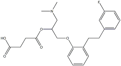 Succinic acid 1-[1-dimethylaminomethyl-2-[2-[2-(3-fluorophenyl)ethyl]phenoxy]ethyl] ester Struktur