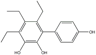 4,5,6-Triethyl-1,1'-biphenyl-2,3,4'-triol Struktur