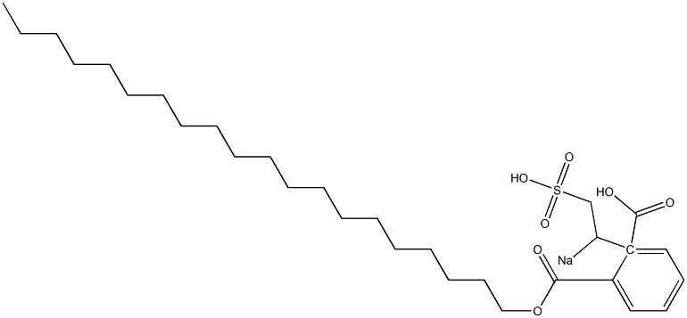 Phthalic acid 1-icosyl 2-(1-sodiosulfoethyl) ester Struktur