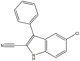 3-Phenyl-5-chloro-1H-indole-2-carbonitrile Struktur