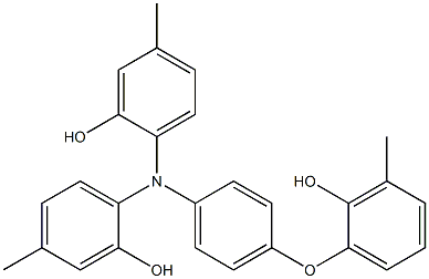 N,N-Bis(2-hydroxy-4-methylphenyl)-4-(2-hydroxy-3-methylphenoxy)benzenamine Struktur