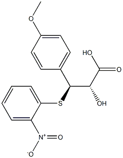 (2S,3S)-3-(2-Nitrophenylthio)-2-hydroxy-3-(4-methoxyphenyl)propionic acid Struktur