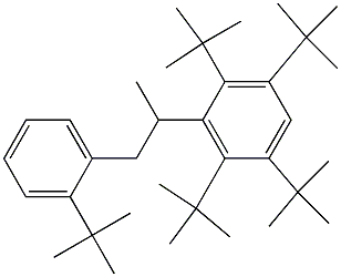 2-(2,3,5,6-Tetra-tert-butylphenyl)-1-(2-tert-butylphenyl)propane Struktur