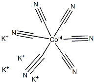 Potassium hexacyanocobaltate(II) Struktur