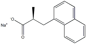 [S,(-)]-2-Methyl-3-(1-naphtyl)propionic acid sodium salt Struktur