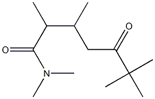 2,3,6,6,N,N-Hexamethyl-5-oxoheptanamide Struktur