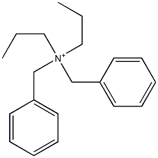 Dipropyldibenzylaminium Struktur