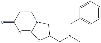 2,3,5,6-Tetrahydro-2-[[benzyl(methyl)amino]methyl]-7H-oxazolo[3,2-a]pyrimidin-7-one Struktur