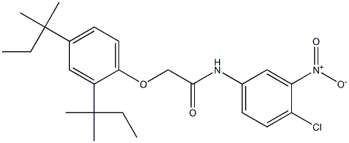 N-(4-Chloro-3-nitrophenyl)-2-(2,4-di-tert-pentylphenoxy)acetamide Struktur