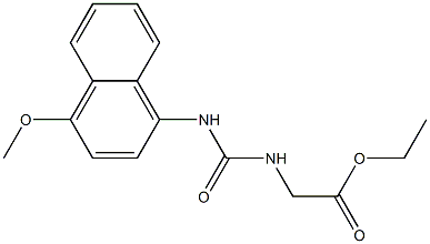 5-(4-Methoxy-1-naphtyl)hydantoic acid ethyl ester Struktur