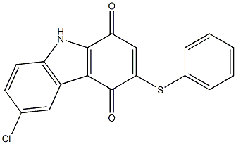 3-(Phenylthio)-6-chloro-9H-carbazole-1,4-dione Struktur