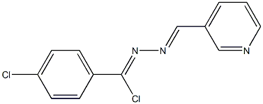 3-Pyridinecarbaldehyde [chloro(4-chlorophenyl)methylene]hydrazone Struktur