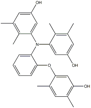 N,N-Bis(5-hydroxy-2,3-dimethylphenyl)-2-(5-hydroxy-2,4-dimethylphenoxy)benzenamine Struktur