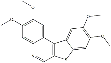 2,3,9,10-Tetramethoxy[1]benzothieno[2,3-c]quinoline Struktur